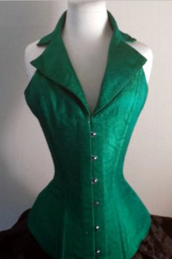 Corsevest Green Silk Overbust