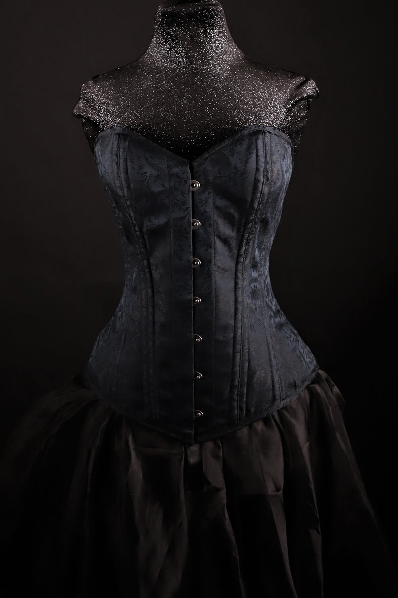 Silk Overbust Black Corset