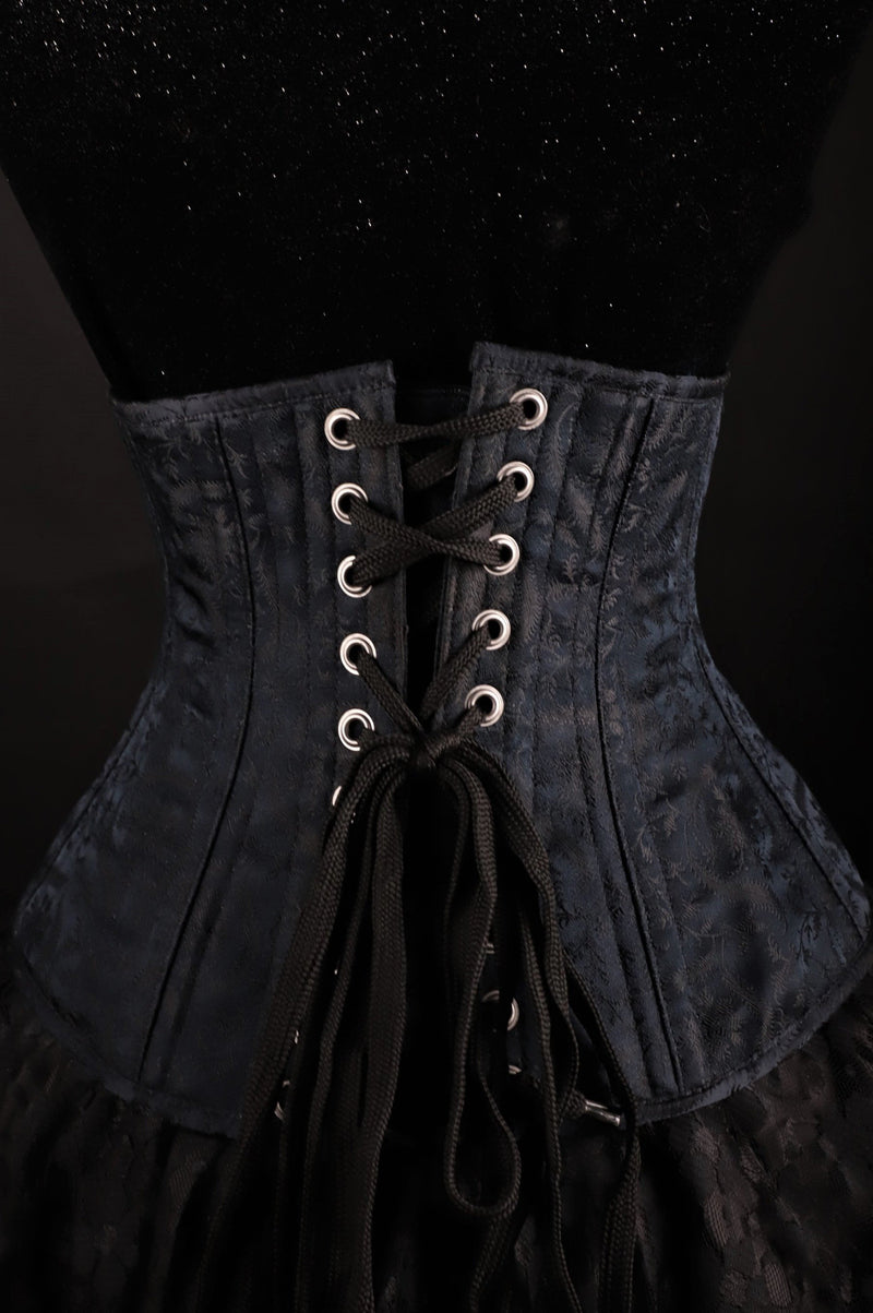 Silk Overbust Black Corset