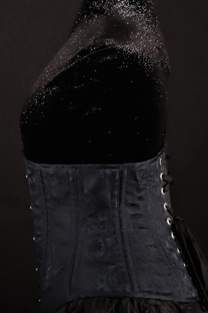 Silk Underbust Black Corset