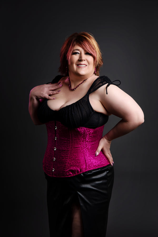 Silk Underbust Cincher; Pink