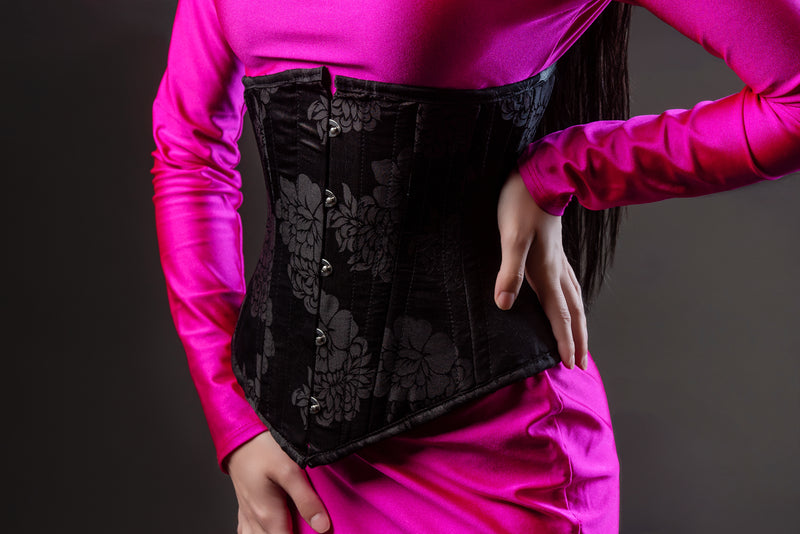 Silk Underbust Cincher; Black