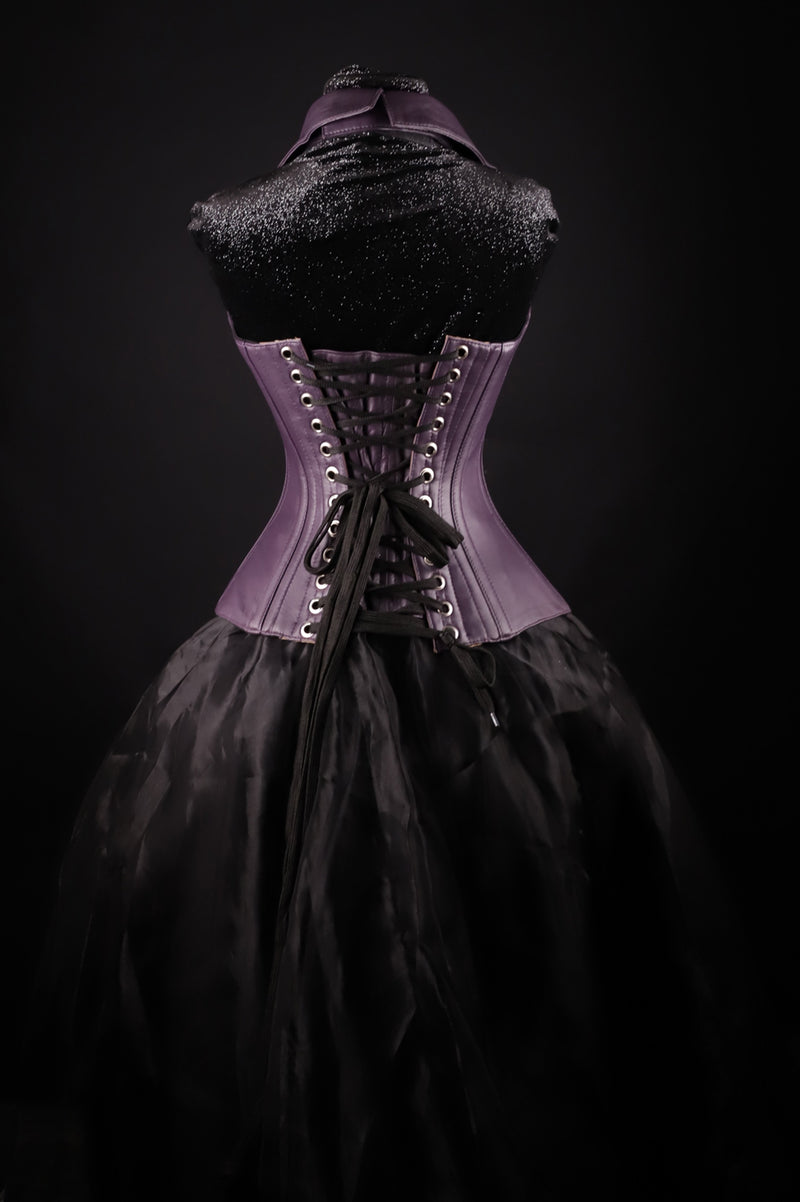 Corsevest Leather Purple Overbust