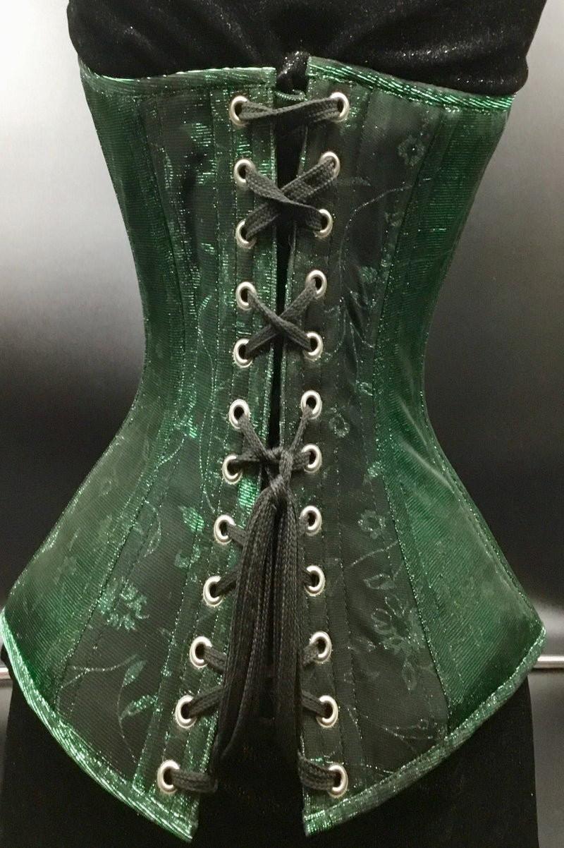 Green/teal Sparkles Corset Overbust
