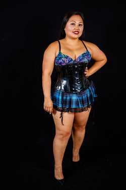 PVC Underbust Cincher in a high shine Black Underbust