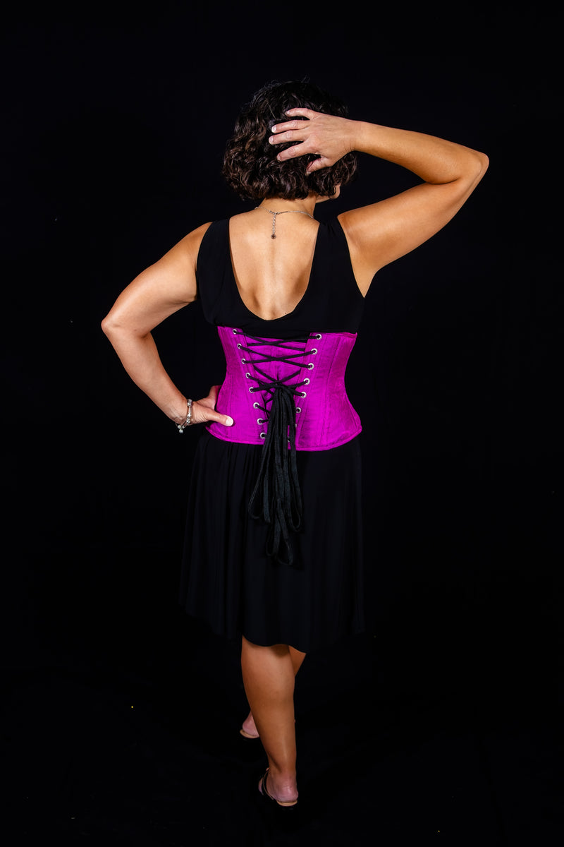 Silk Underbust Cincher; Purple