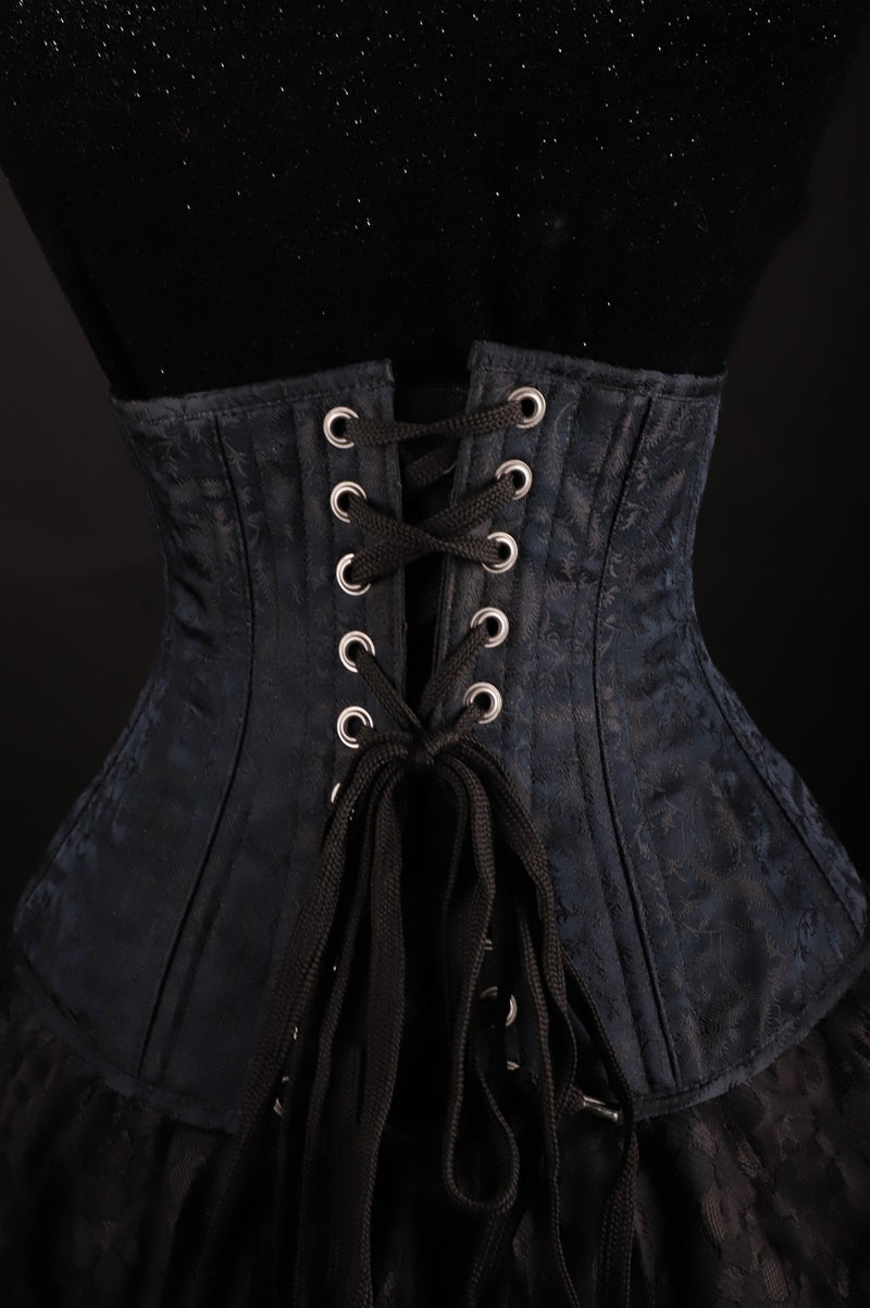 Silk Underbust Black Corset