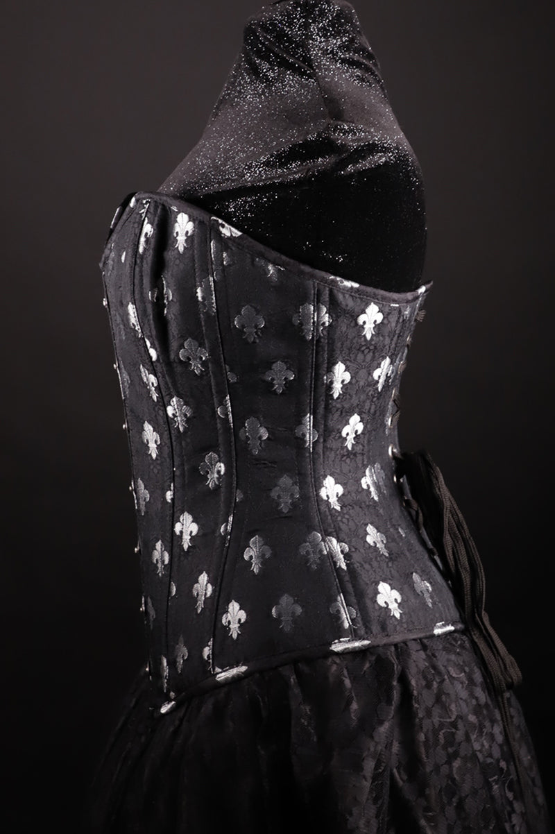 Fleur De Lis Silk Overbust