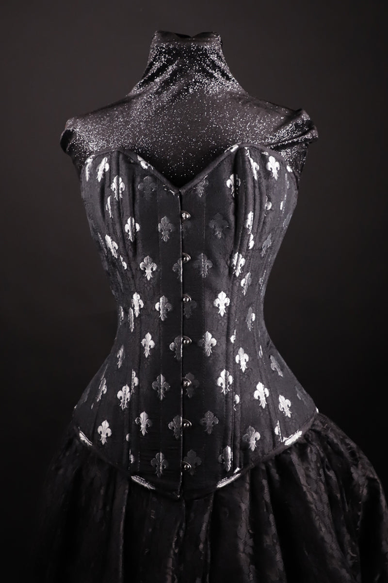 Fleur De Lis Silk Overbust