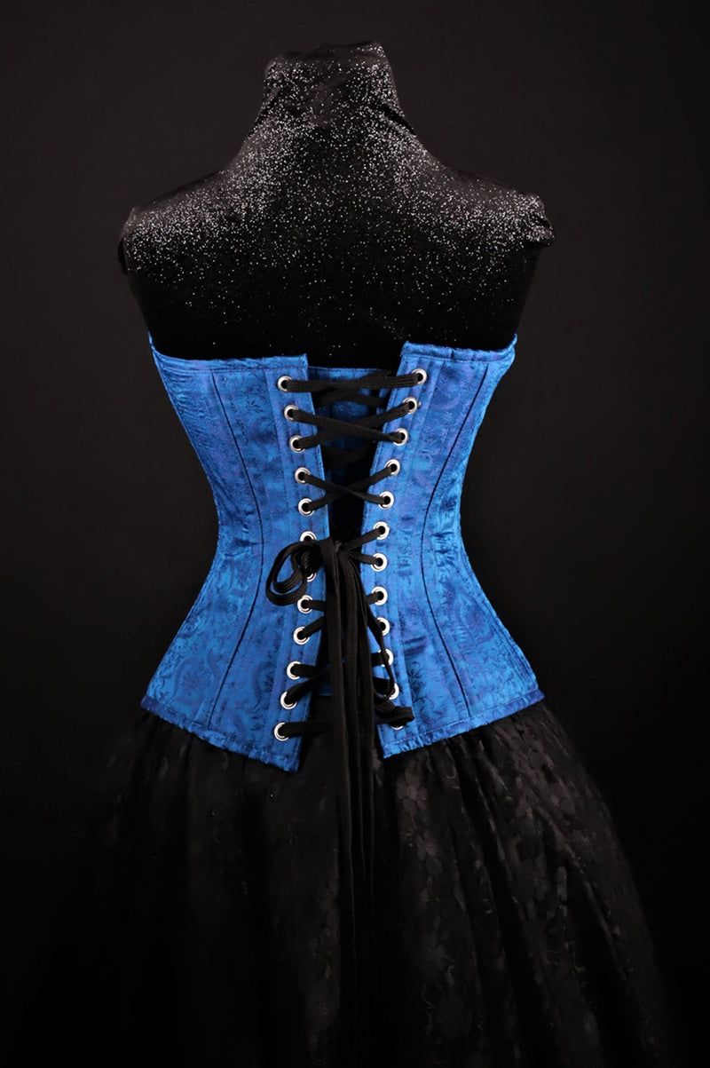 Silk Overbust Blue Corset