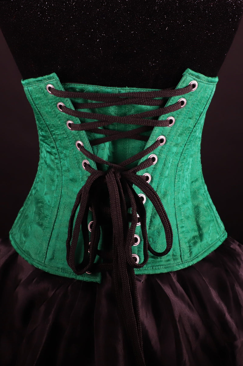 Silk Underbust Green Corset