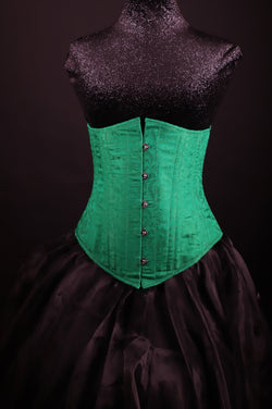 Silk Underbust Green Corset