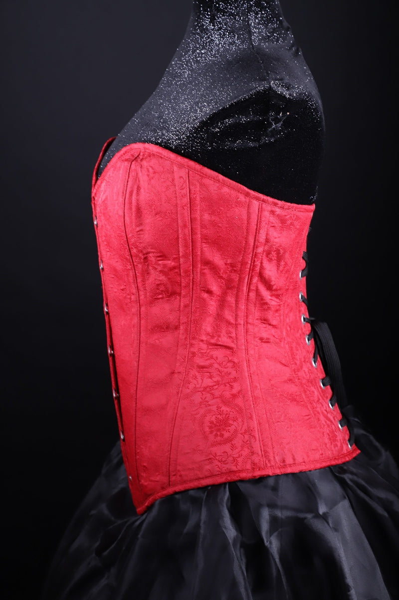 Silk Overbust Red Corset