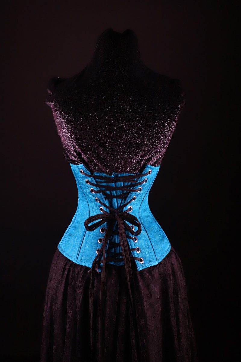Silk Underbust Turquoise Corset