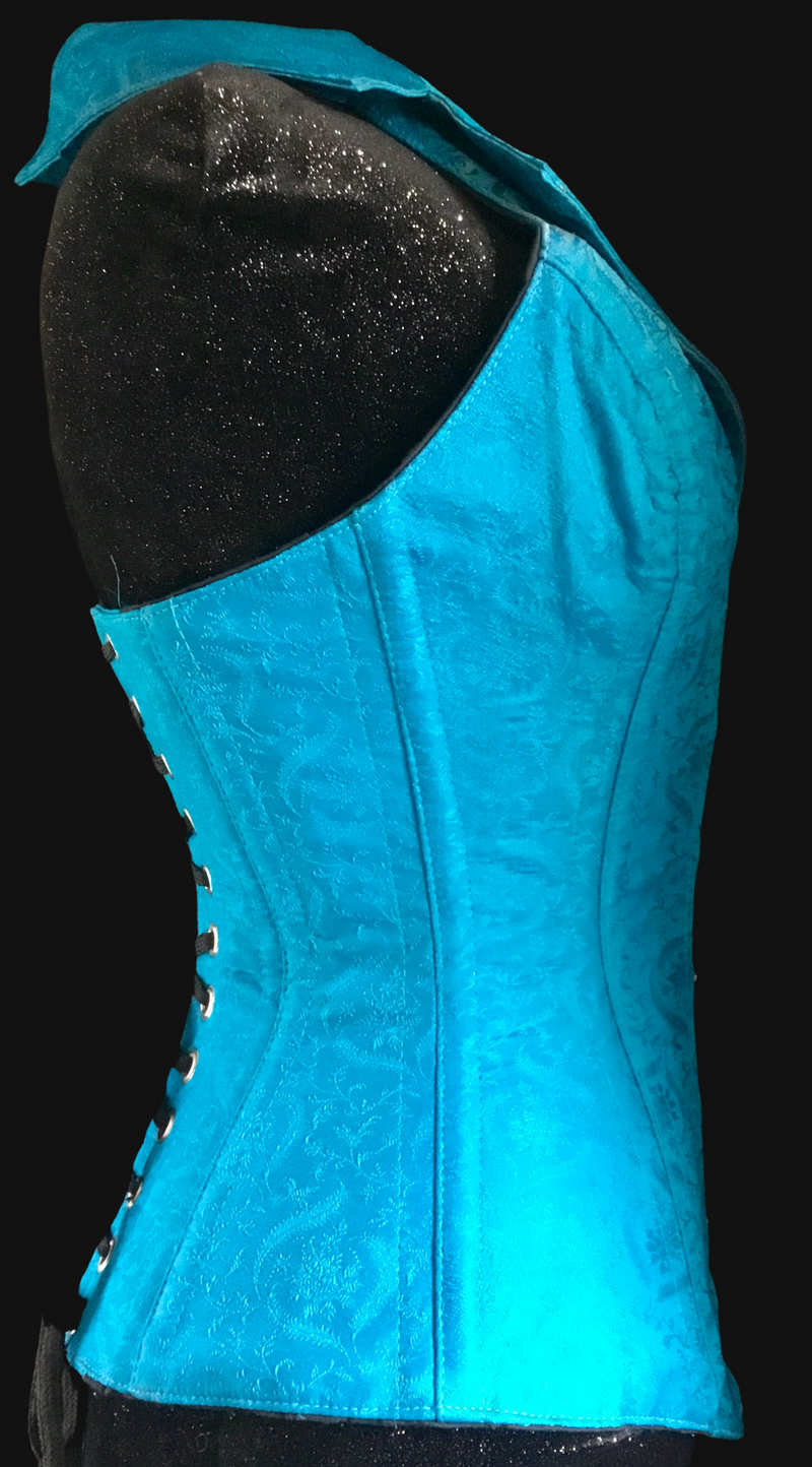 Turquoise Silk Corsevest | Ms. Martha's Corset Shoppe