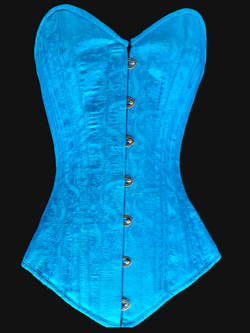 Turquoise Silk Corset | Ms. Martha's Corset Shoppe