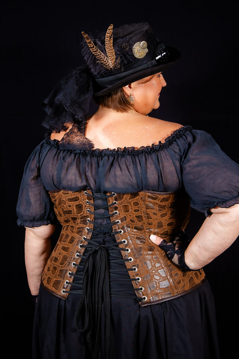 Leather Overbust Corset; Warrior