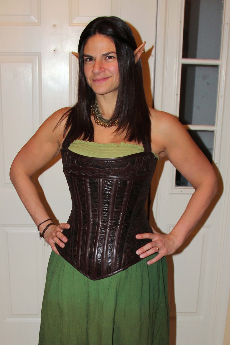 Leather Overbust Corset; Warrior