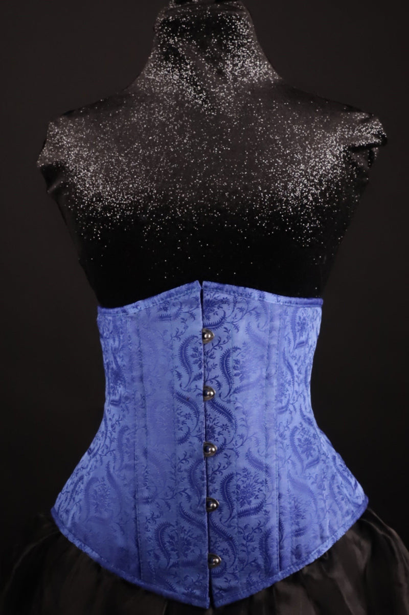 Silk Underbust Blue Corset