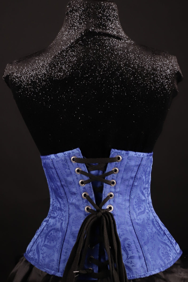 Silk Underbust Blue Corset
