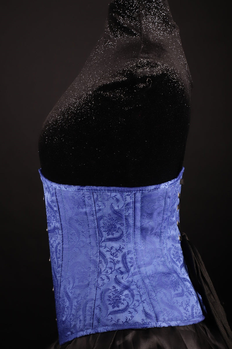 Silk Underbust Blue Corset