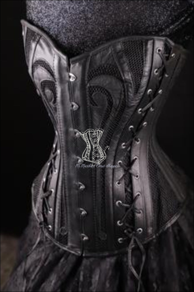 Leather And Lace Black Overbust Corset