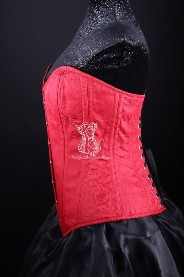 Silk Overbust Red Corset