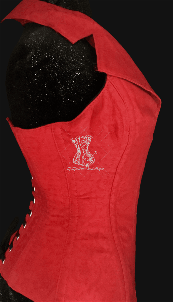 Red Silk Corsevest | Ms. Martha's Corset Shoppe
