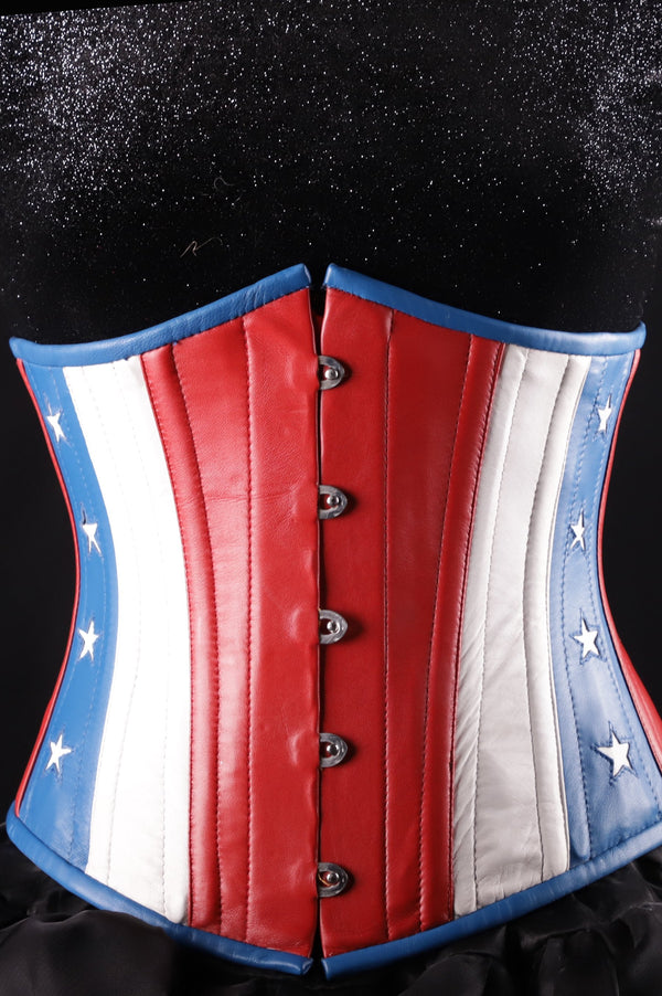 Leather Underbust Cincher FREEDOM Captain America